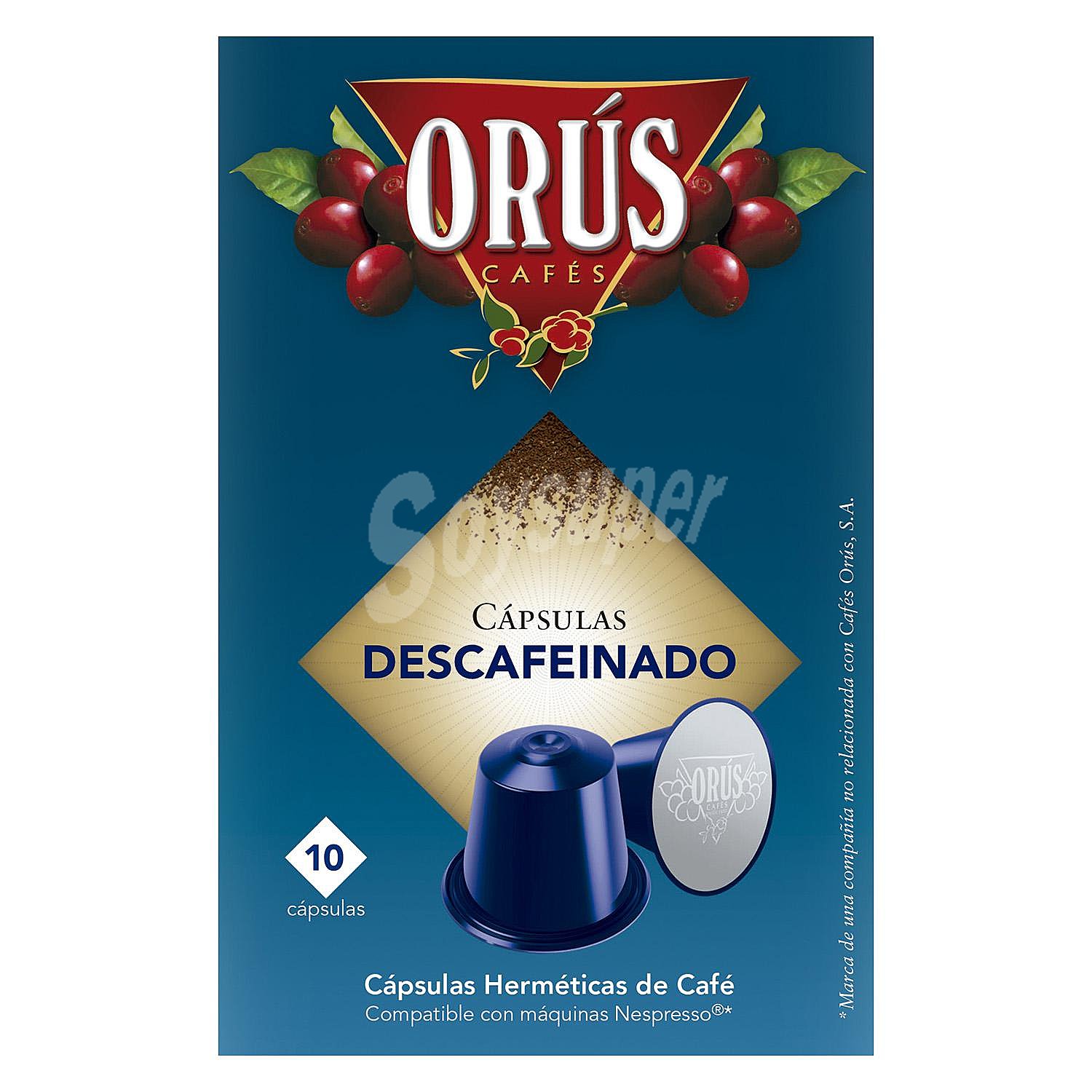 Café descafeinado en cápsulas compatibles con Nespresso