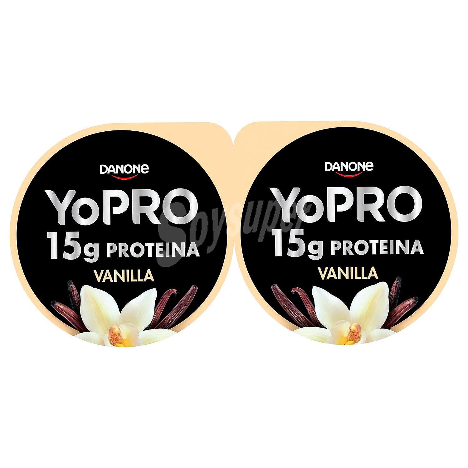 Yogur con sabor a vainilla, proteínas y sin azúcares añadidos ni grasa