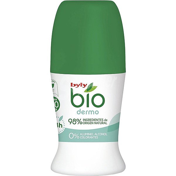 Bio dermo desodorante roll-on 0% aluminio alcohol y colorantes