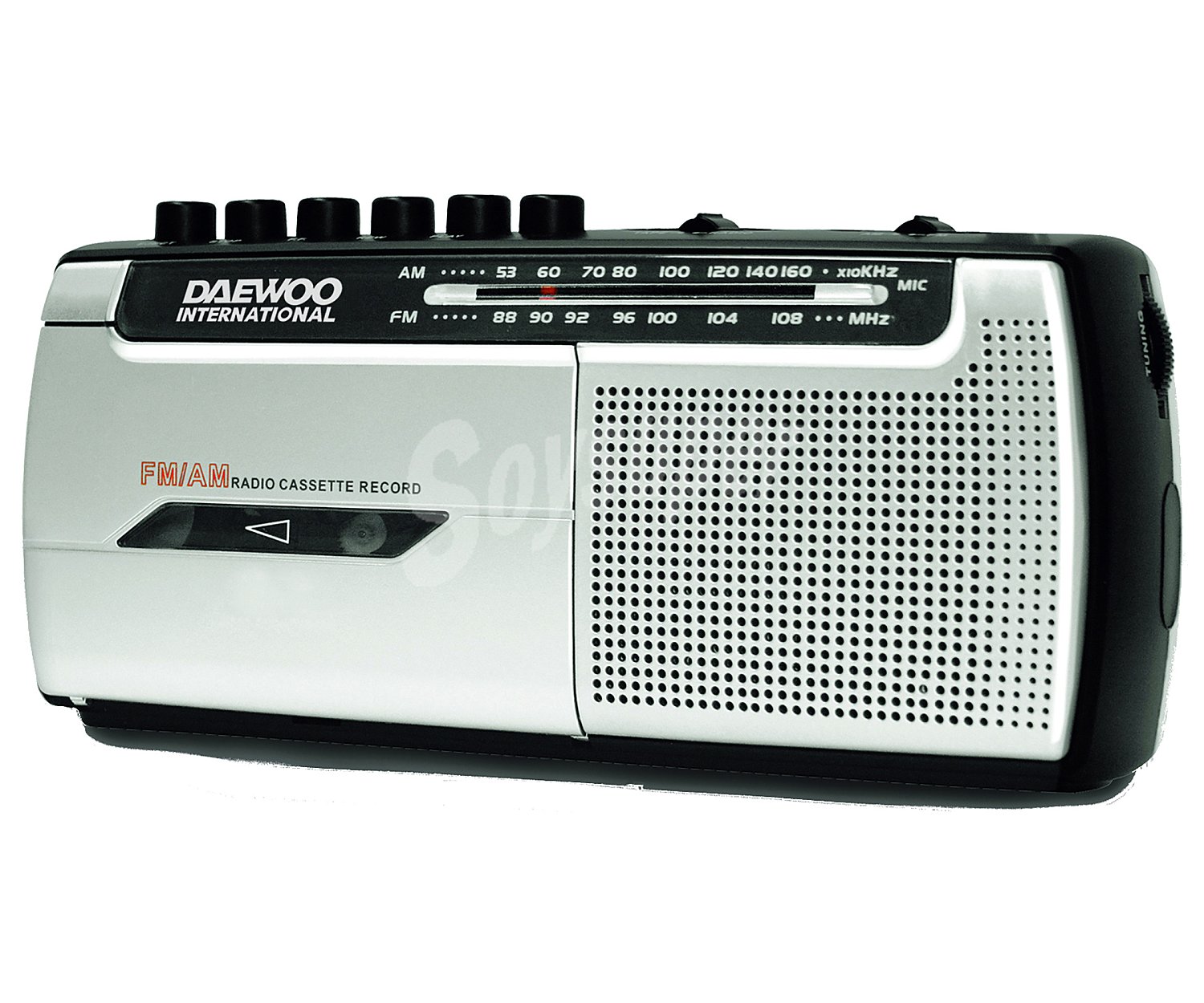 Radio cassette sintonizador de radio am/fm, altavoz y micrófono integrado, graba radio y voz DRP-107