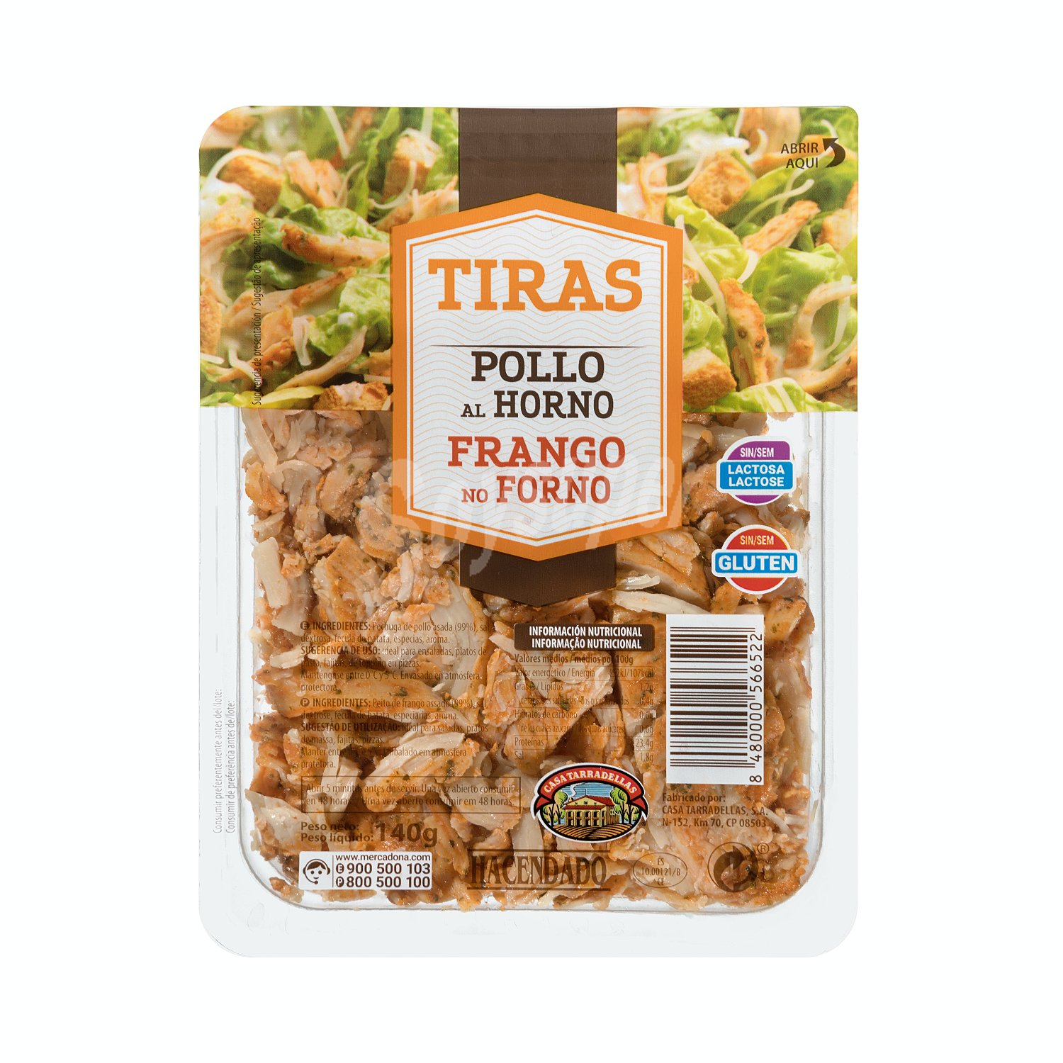 Tiras de pechuga pollo al horno