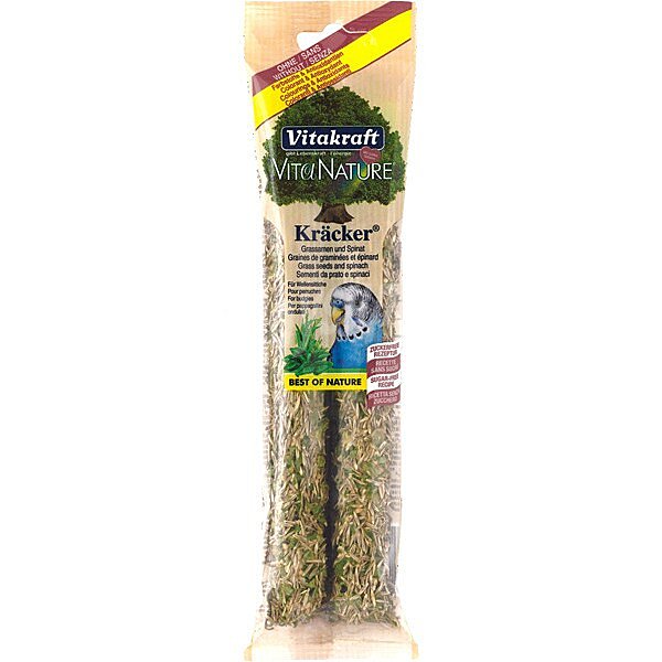 Vitanature Kräcker barritas de semillas y espinacas para periquitos