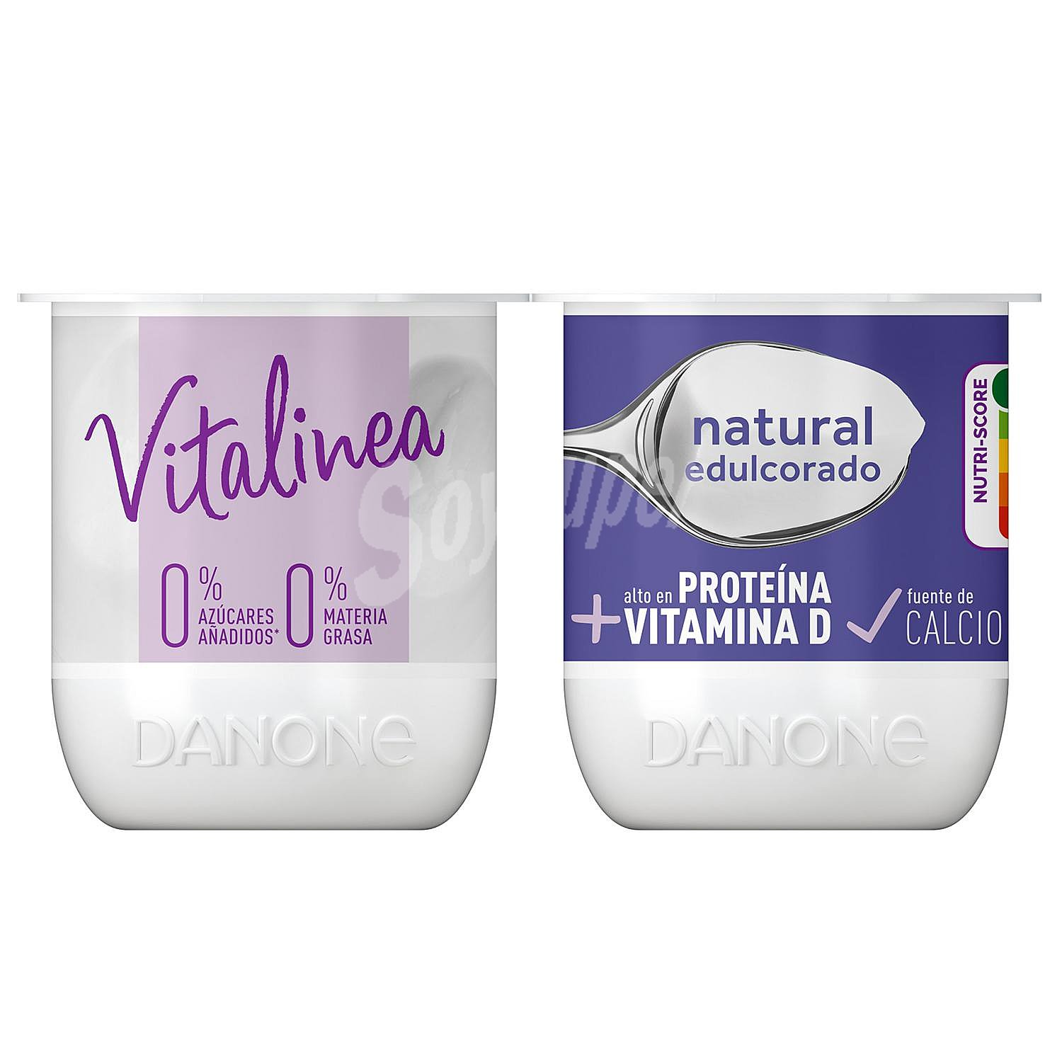 Yogur desnatado 0% materia grasa, natural edulcorado