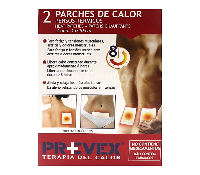 Parches de calor para todo el cuerpo 8 h 13x10 cm contra el cansancio y las tensiones musculares