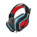 Auriculares gaming tipo casco giotek HC-9 con cable y micrófono para Nintendo Switch, color rojo y azul