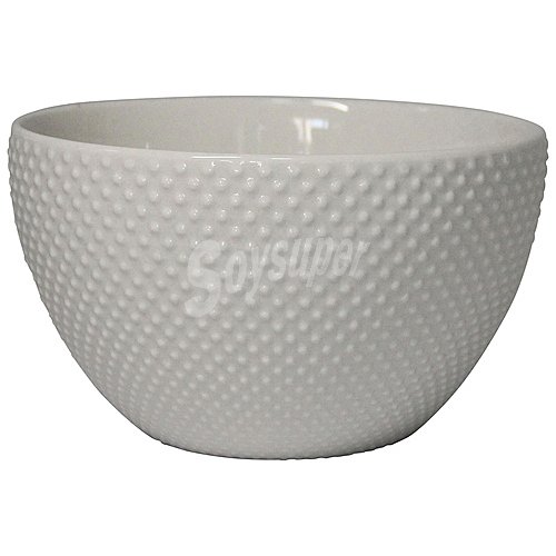 Bol de porcelana blanca con diseño en relieve, 13,5 cm. actuel.