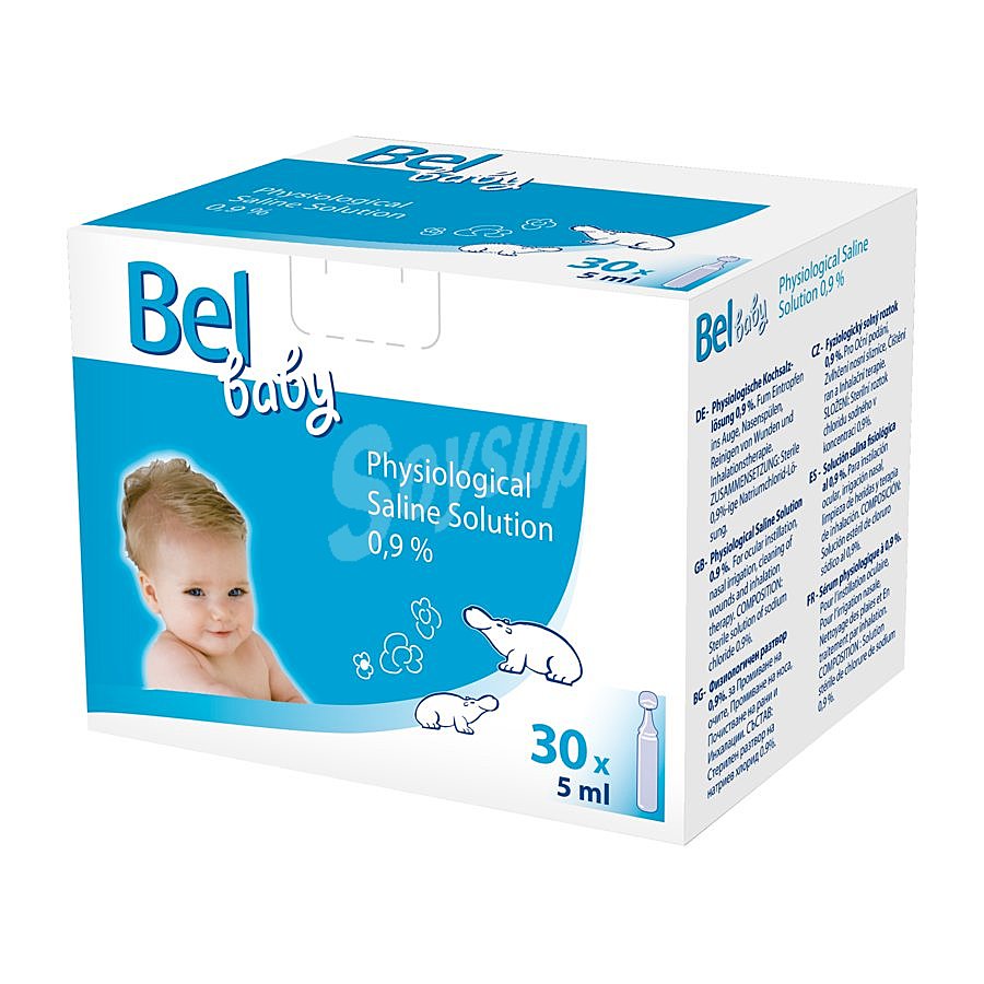 BEL Solución salina fisiológica al 0.9% en prácticos envases individuales BEL Baby