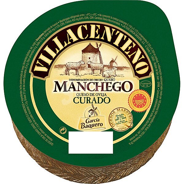 Queso manchego curado D.O. pieza 880 g