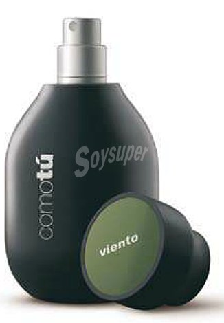 Eau toilette hombre como tú viento vaporizador (botella negra tapon verde)