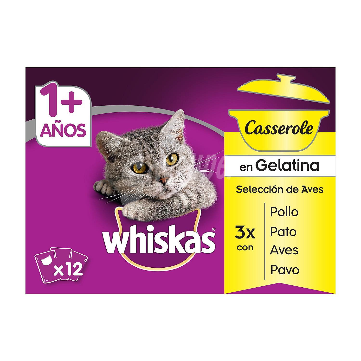 Comida húmeda selección aves para gatos Casserole