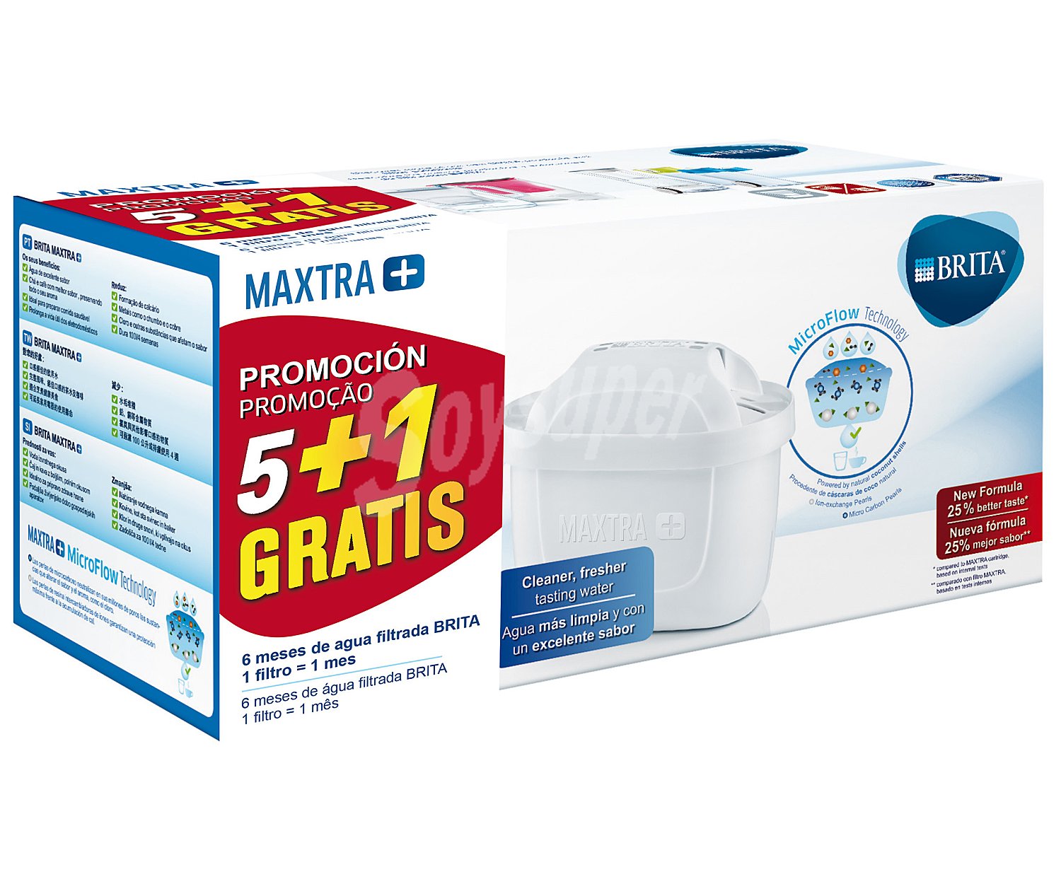 Filtros Maxtra+ Universal para jarras purificantes, 5+1 brita