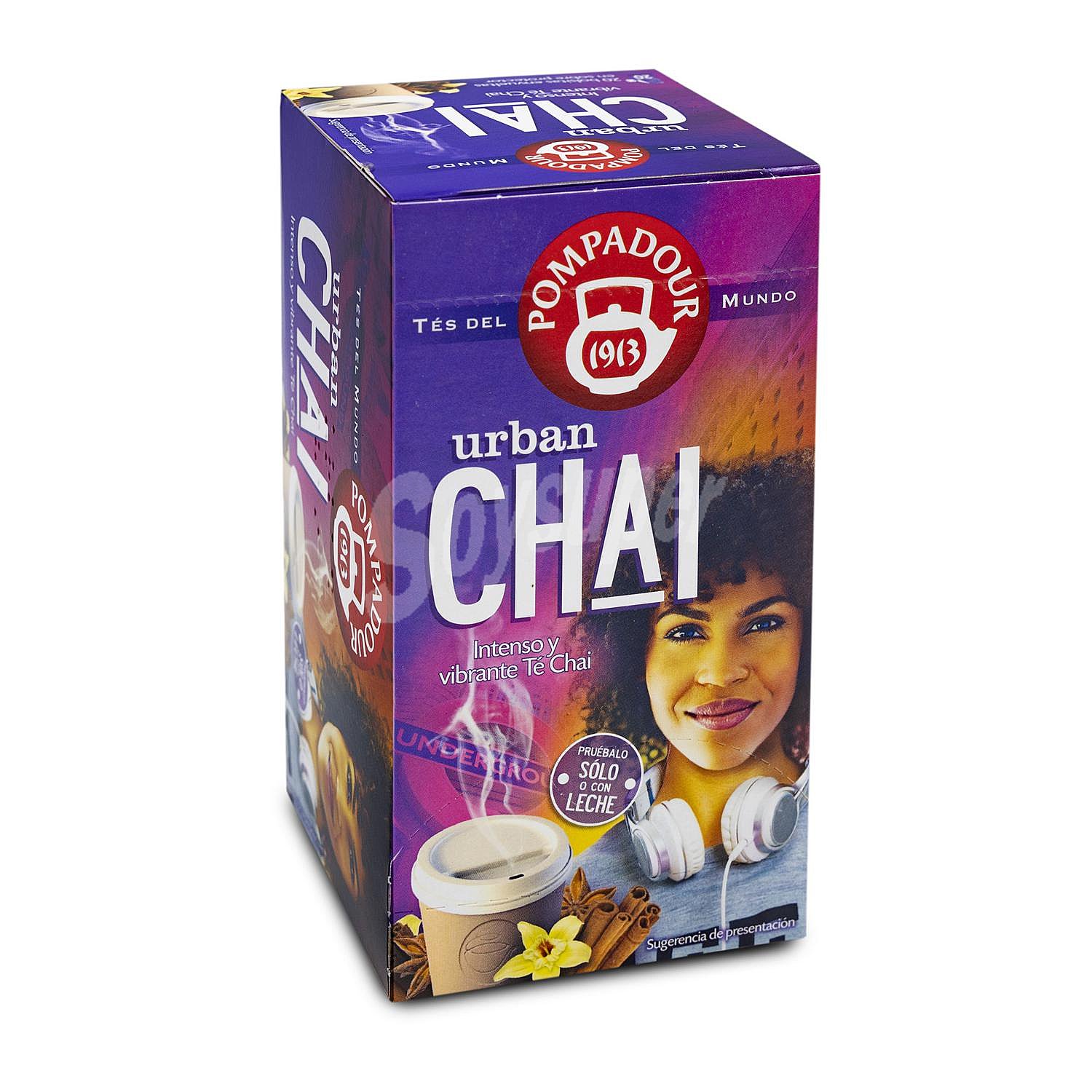 Té Urban Chai en bolsitas Pompadour