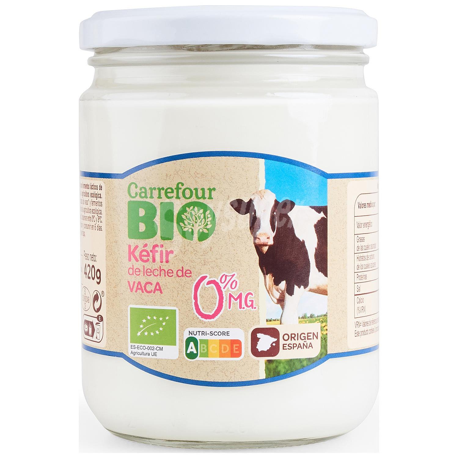 Kéfir de leche de vaca desnatada ecológica Carrefour Bio