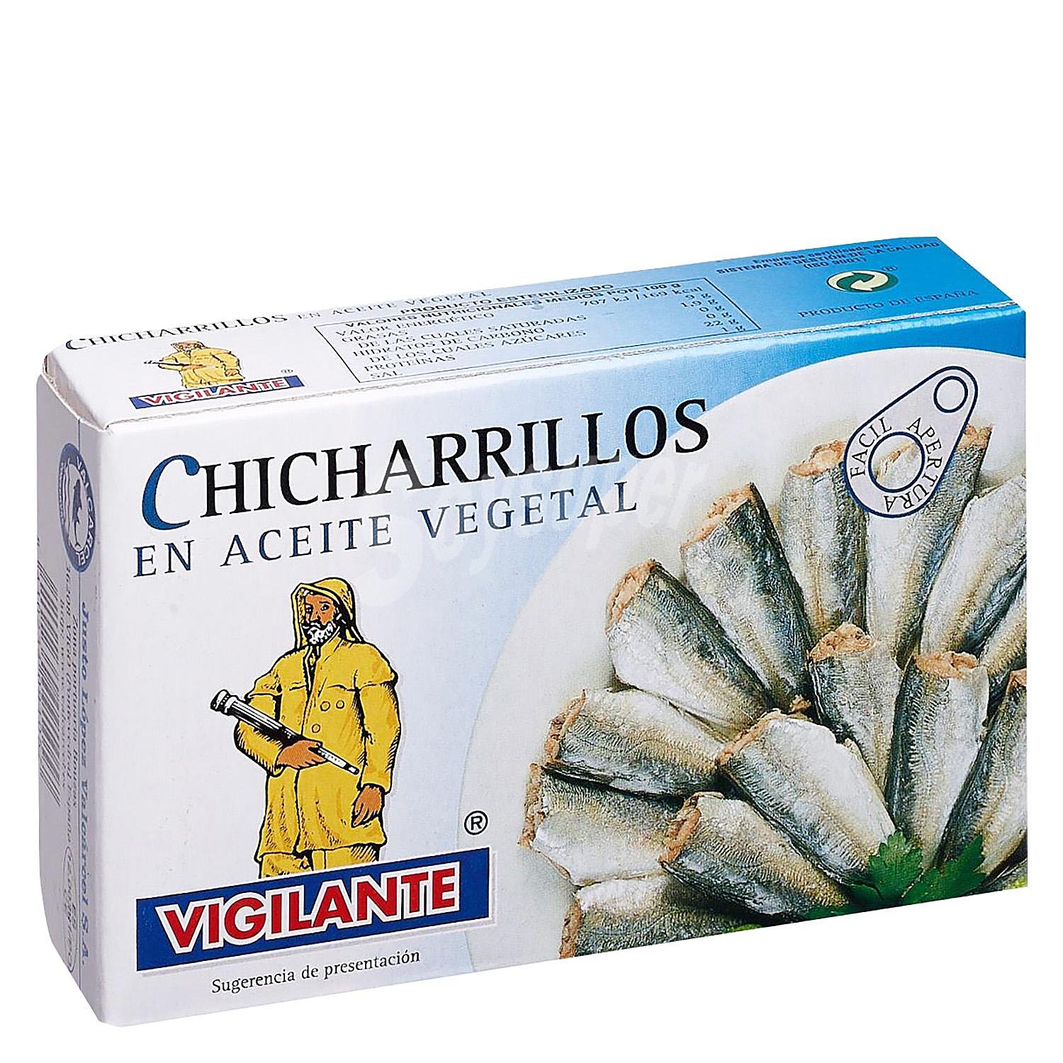 Chicharrillos en aceite vegetal Vigilante