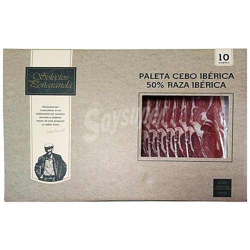 Selectos peñaranda Paleta de cebo ibérica (50% raza ibérica) cortada en lonchas y envasadas al vacio selectos peñaranda