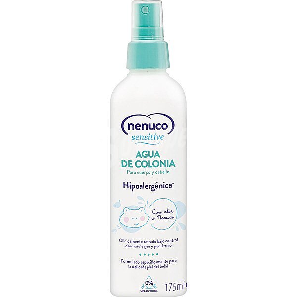 Sensitive agua de colonia hipoalergénica para cuerpo y cabello spray 175 ml