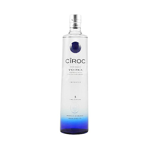 Cîroc Vodka blanco francés, elaborado con uvas finas francesas y 5 destilaciones cîroc