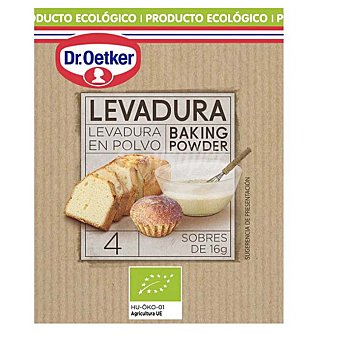 Levadura en polvo ecológica 4 unidades