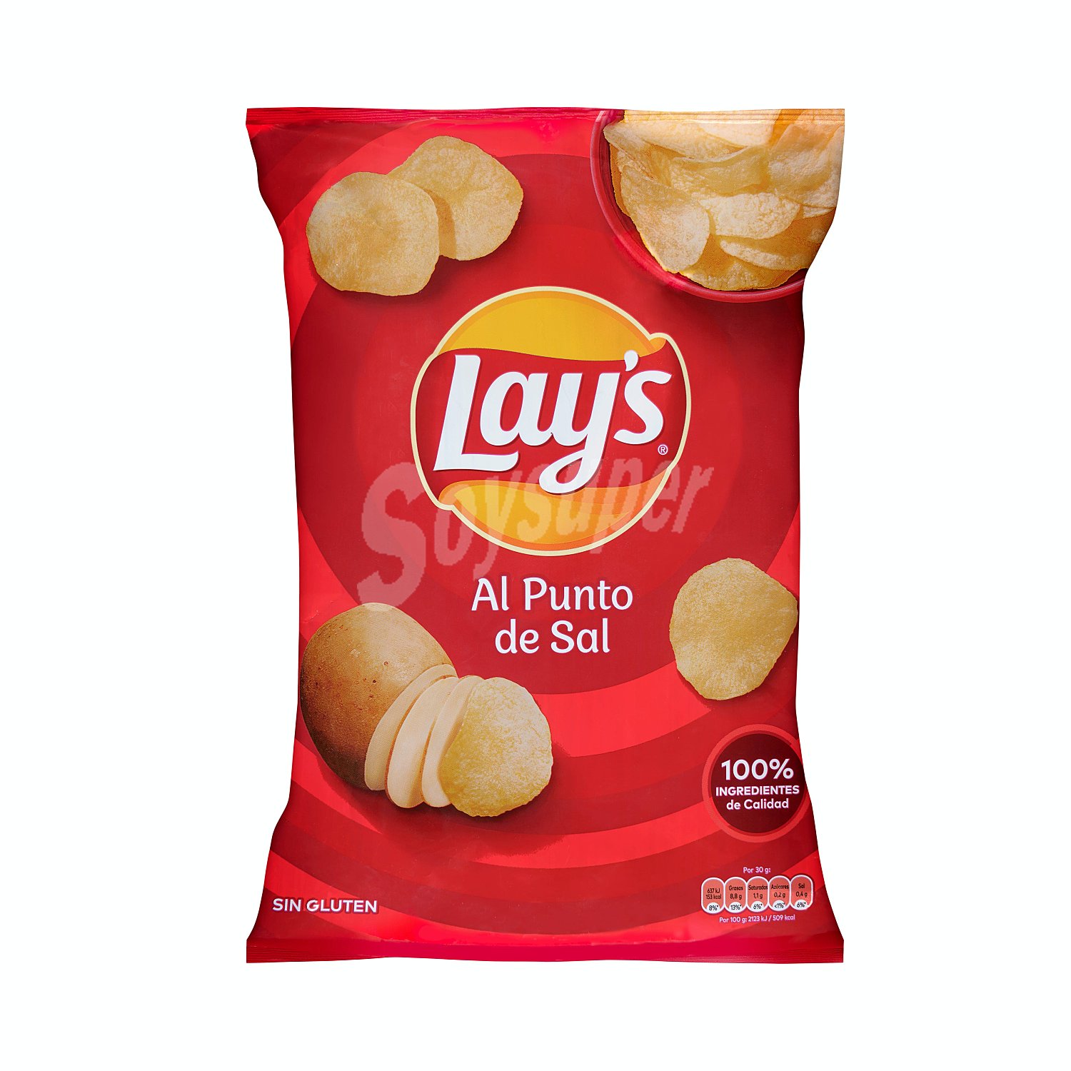 Patatas fritas lisas punto sal