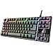 Teclado gaming trust GXT 833 Thado tkl, metálico, iluminación led, 12 teclas multimedia, modo juego