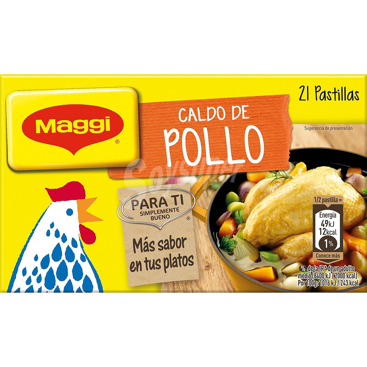 Caldo de pollo en pastillas