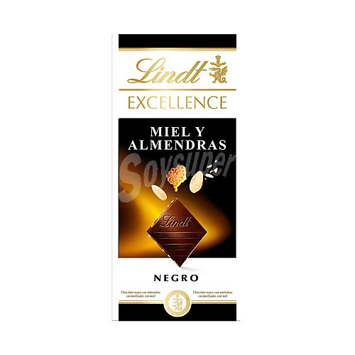 Lindt Chocolate negro con miel y almendras lindt excellence