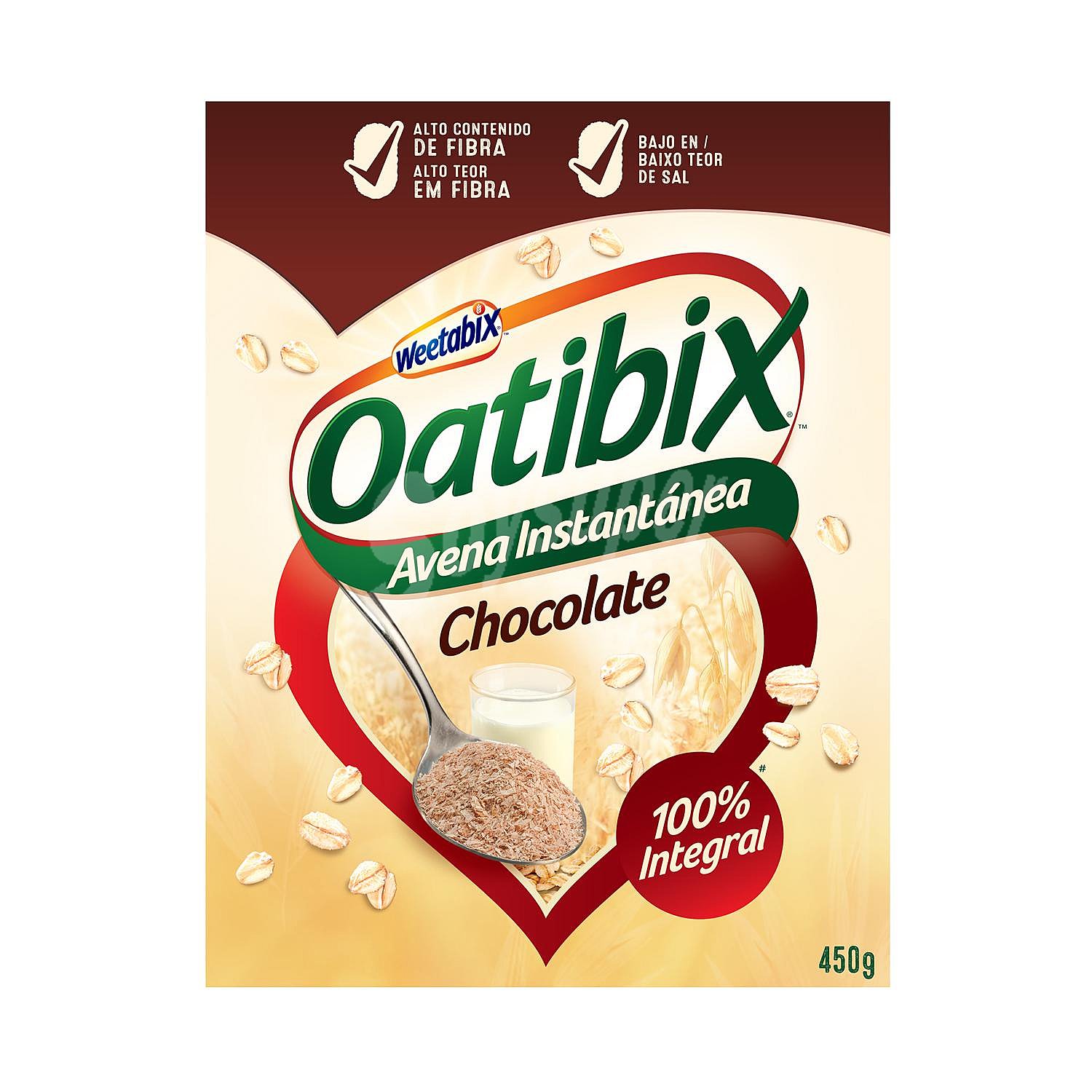 Cereales de avena instantánea integral con chocolate Oatibix Weetabix