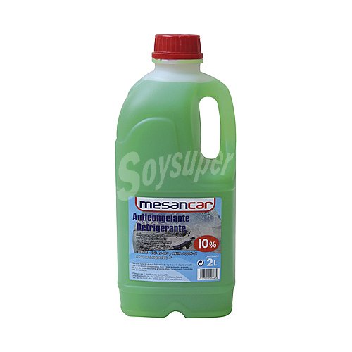 Líquido refrigerante con temperatura de protección de hasta -4ºC, verde, 10% Monoetilenglicol, mesancar