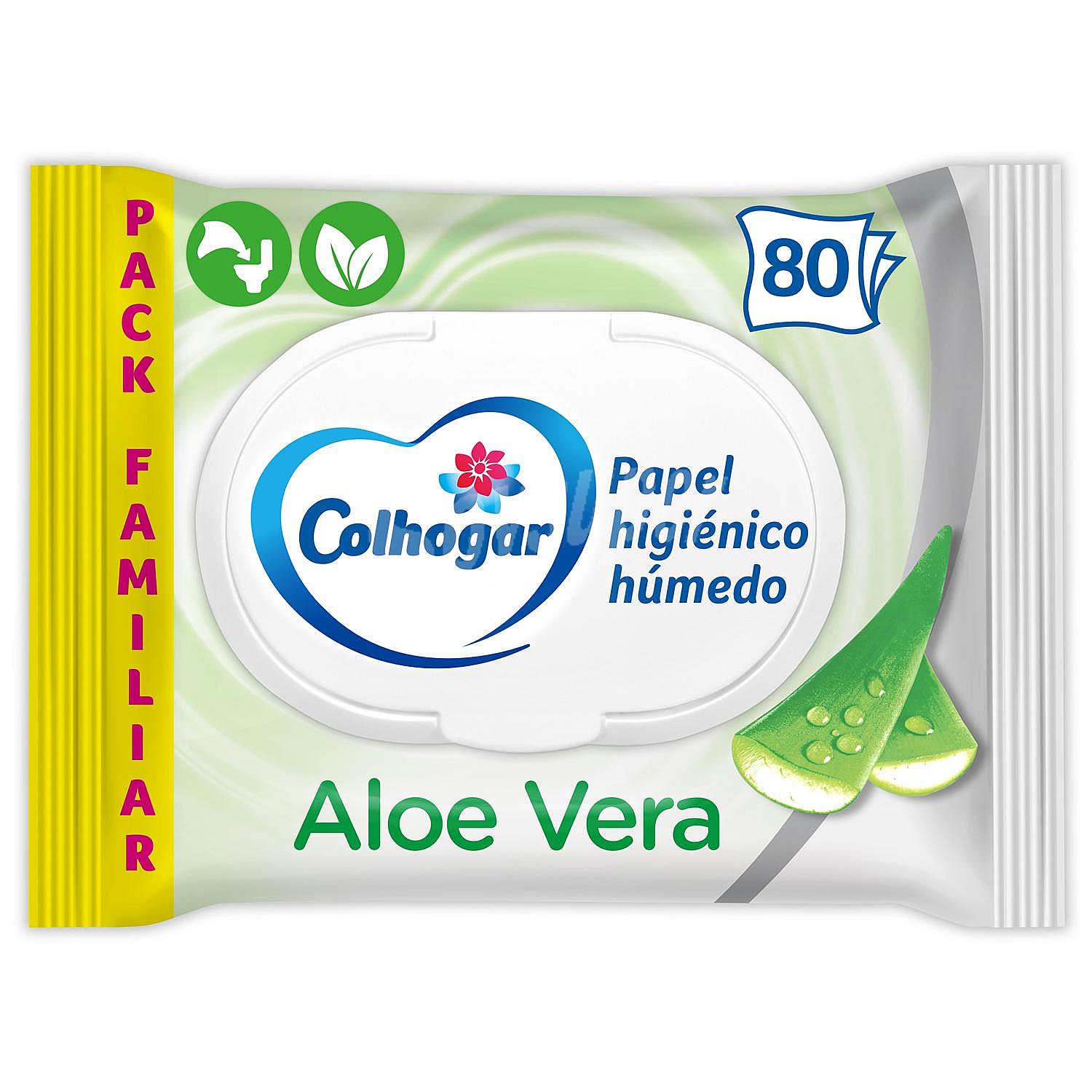 Papel higiénico húmedo con aloe vera Colhogar