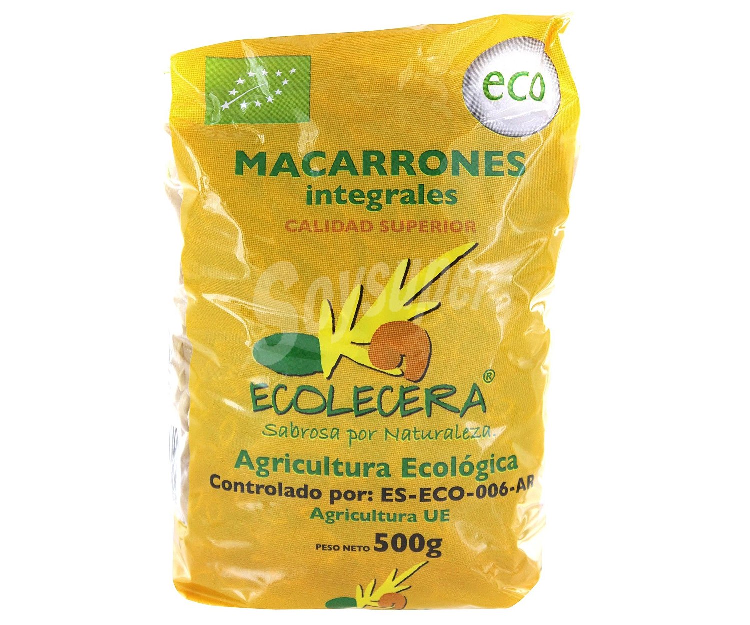 Ecolecera Pasta macarrones ecológicos, pasta compuesta integral de calidad superior ecolecera