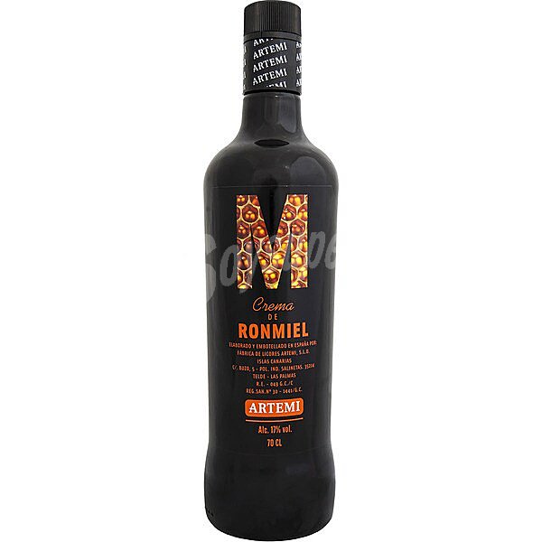 Licor de crema ron miel botella 70 cl