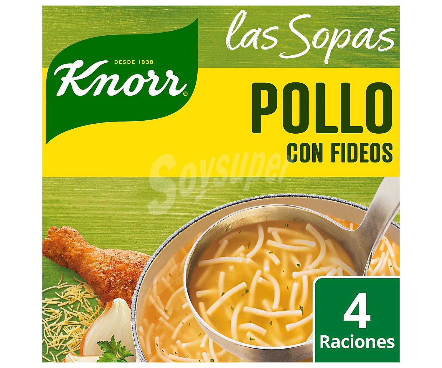 Sopa de pollo con fideos knorr