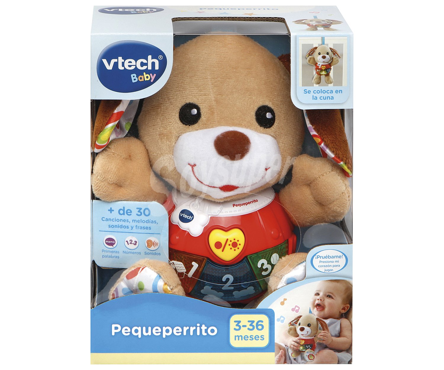 Peluche interactivo con luces y sonidos Pequeperrito vtech