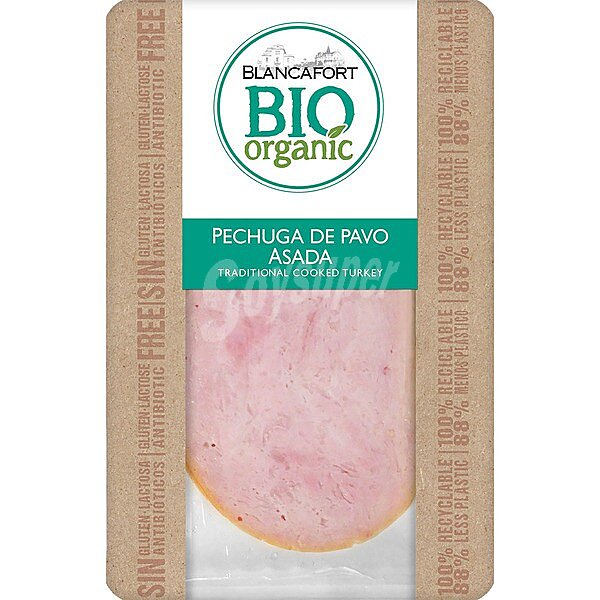 Bio Organic pechuga de pavo asada ecológica, sin gluten y sin lactosa