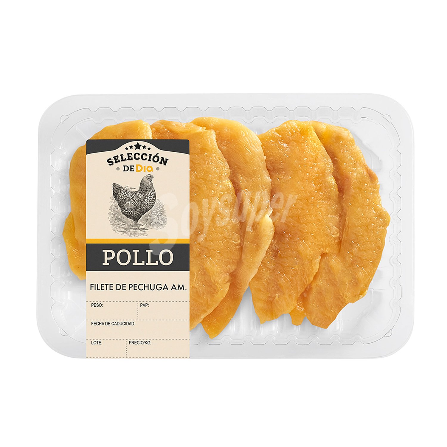 Filetes de pechuga de pollo amarillo Selección de Dia