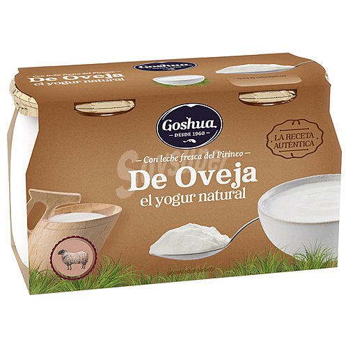 Goshua Yogur natural de leche fresca de oveja del Pirineo goshua