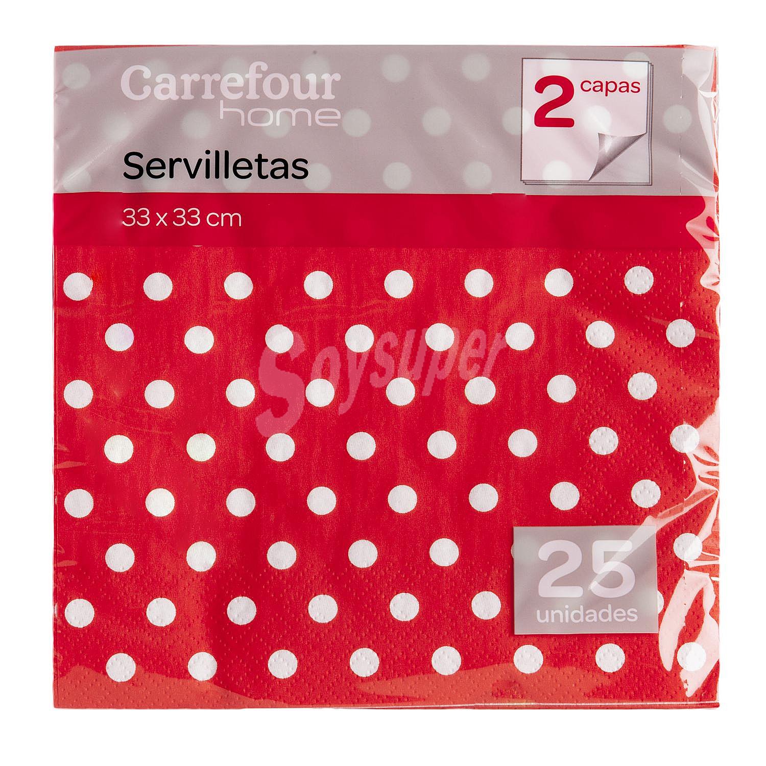 Servilletas carrefour home - Topos Rojo