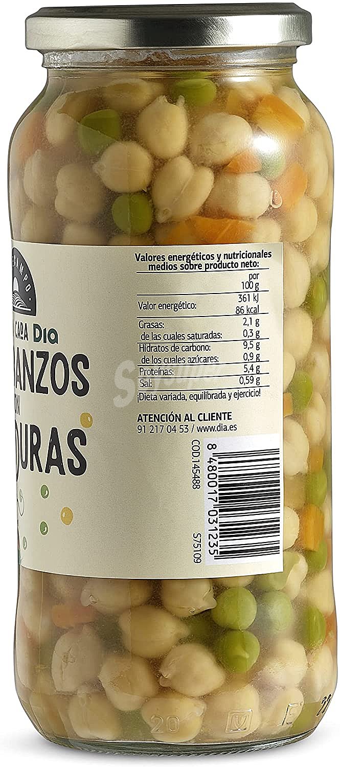 Garbanzos con verduras vegecampo