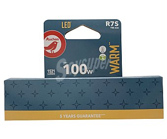 Bombilla Led R7S, 13W=100W, luz cálida, 118mm, no regulable alcampo