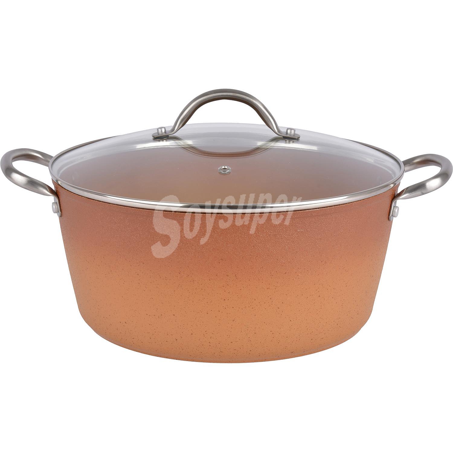 Cacerola con Tapa terra chef 28 cm - Naranja