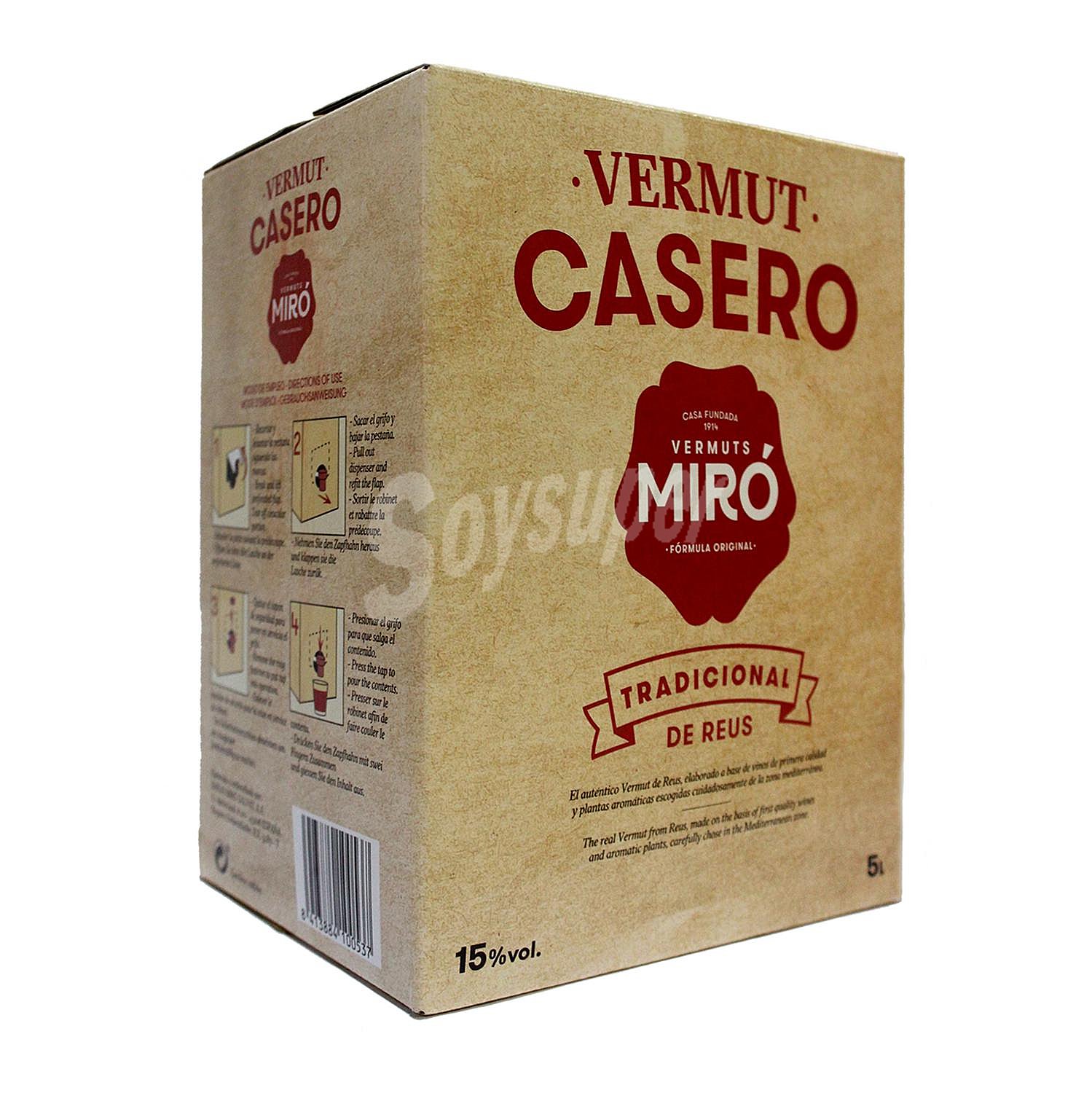 Vermouth casero Miró grifo