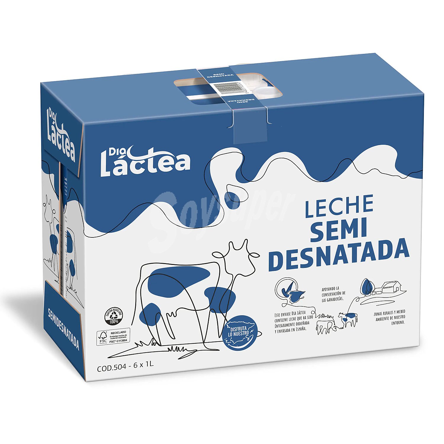 Leche semidesnatada Dia Láctea brik