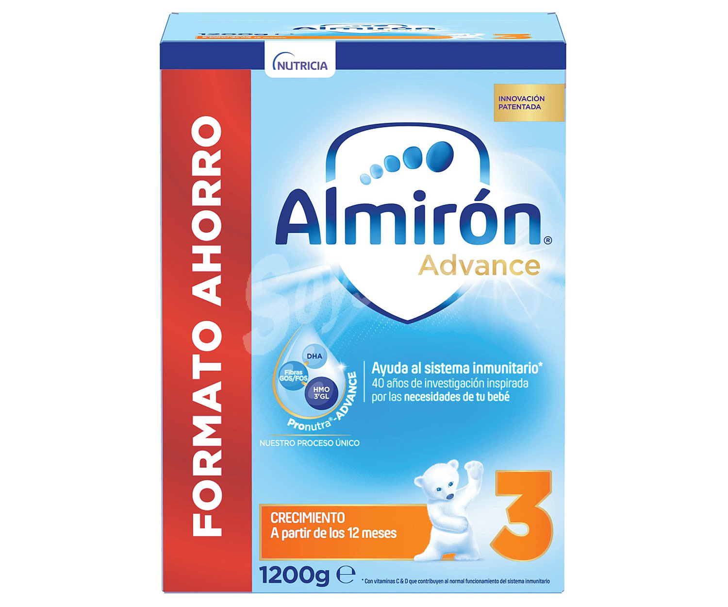 Leche infantil de crecimiento Advance con Pronutra 3