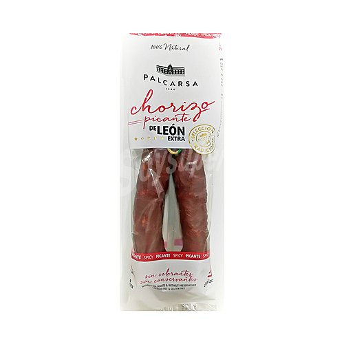 Palcarsa Chorizo de León, ahumado y picante, sin gluten y de categoria extra