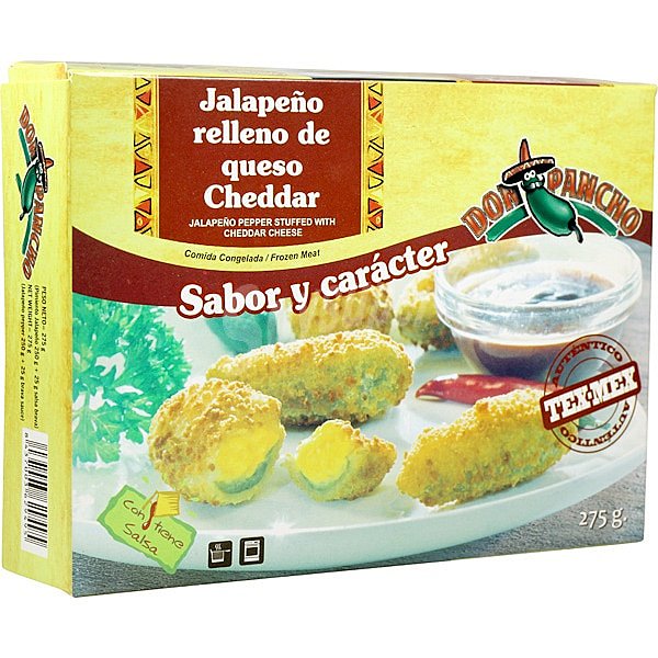 Pimiento jalapeño relleno de queso Cheddar