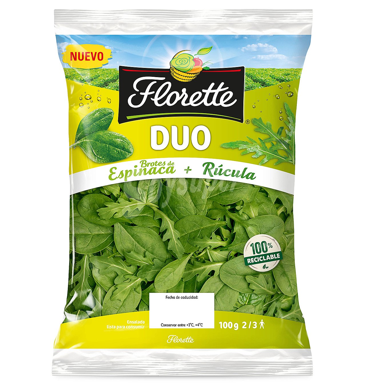 Ensalada duo florette espinaca+rúcula