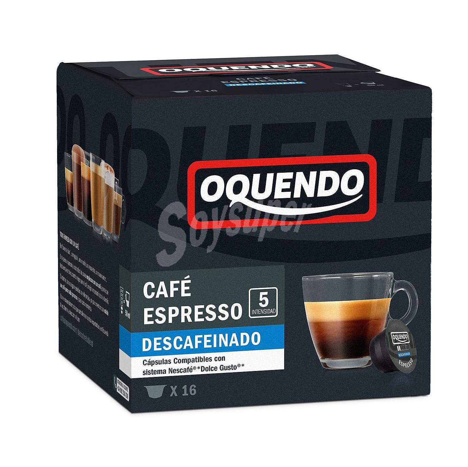 Café espressso descafeinado en cápsulas Oquendo