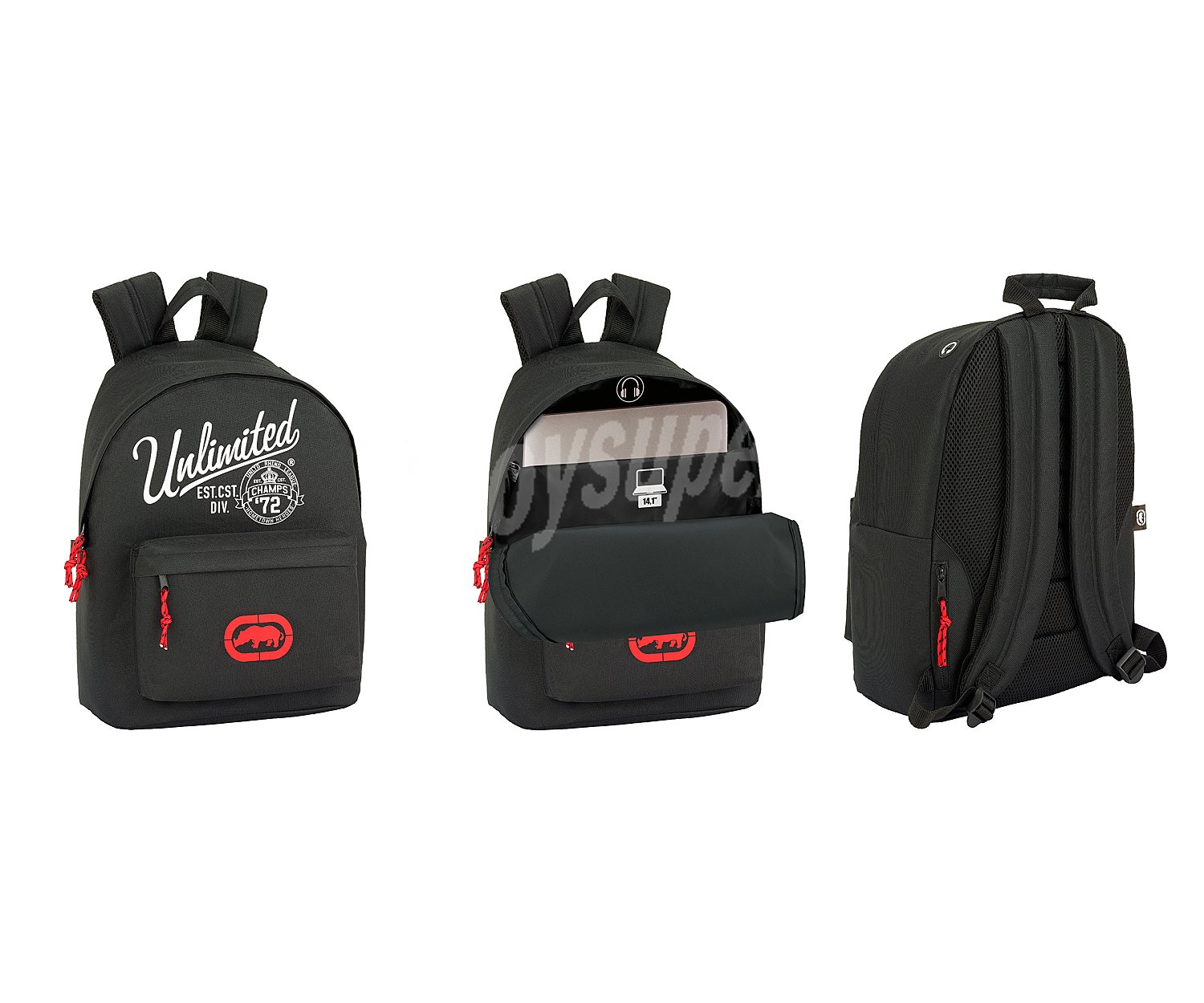 Mochila con compartimento para ordenador de 14.1", diferentes modelos, multimarca