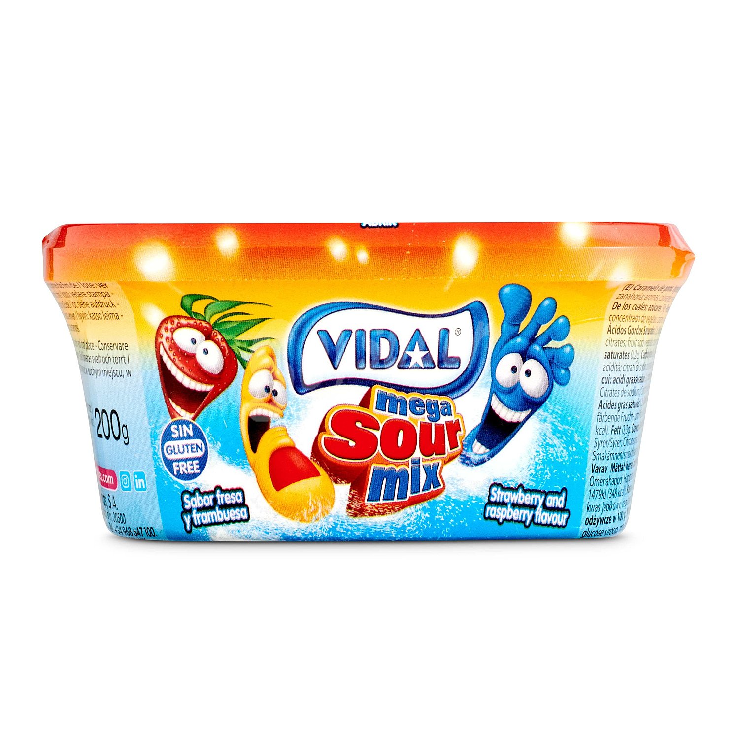 Golosinas mega sour mix Vidal