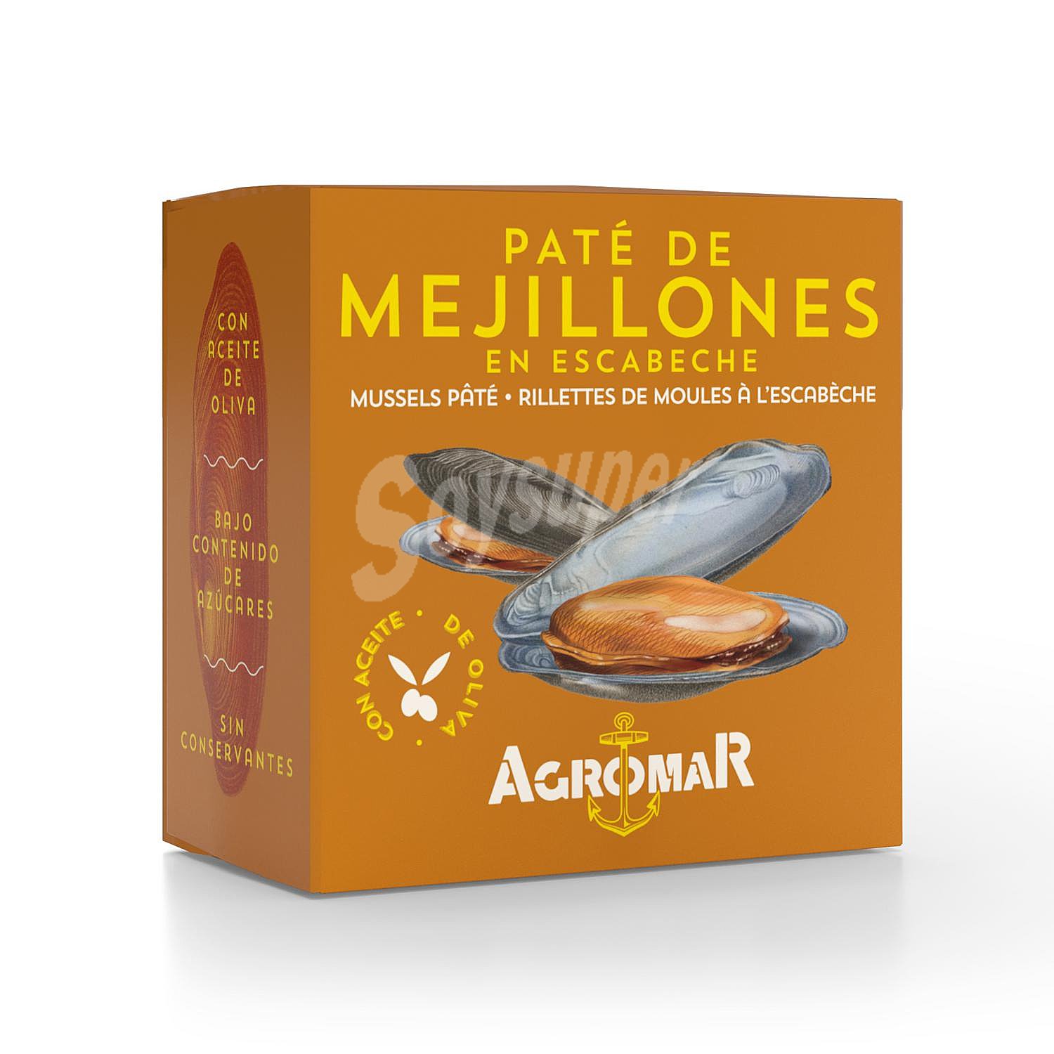 Paté de mejillones en escabeche Agromar